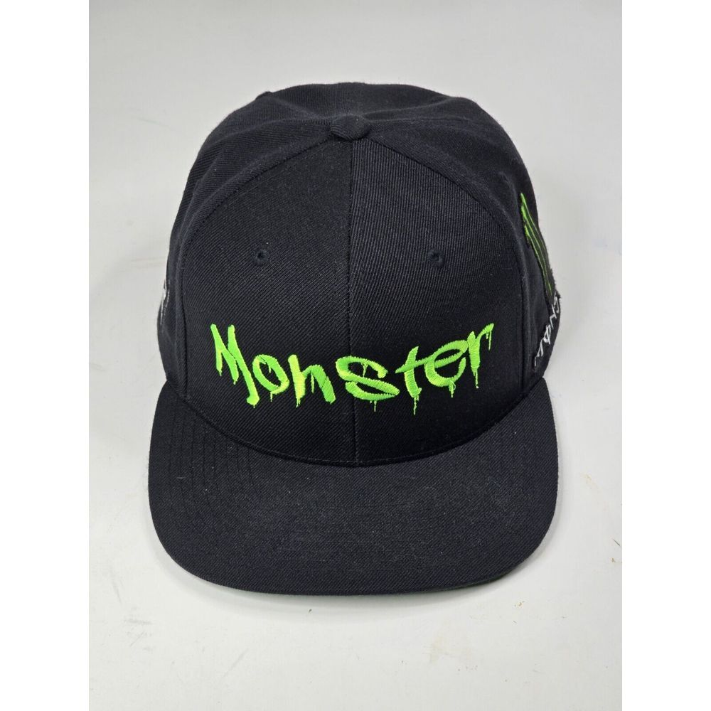 Yupoong The Classics Wool Monster Energy Fox Racing Black Snapback Trucker Hat